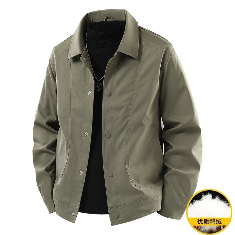 稻草人季新款长袖潮流夹克男士外套痞帅翻领男款休闲青年短款上衣