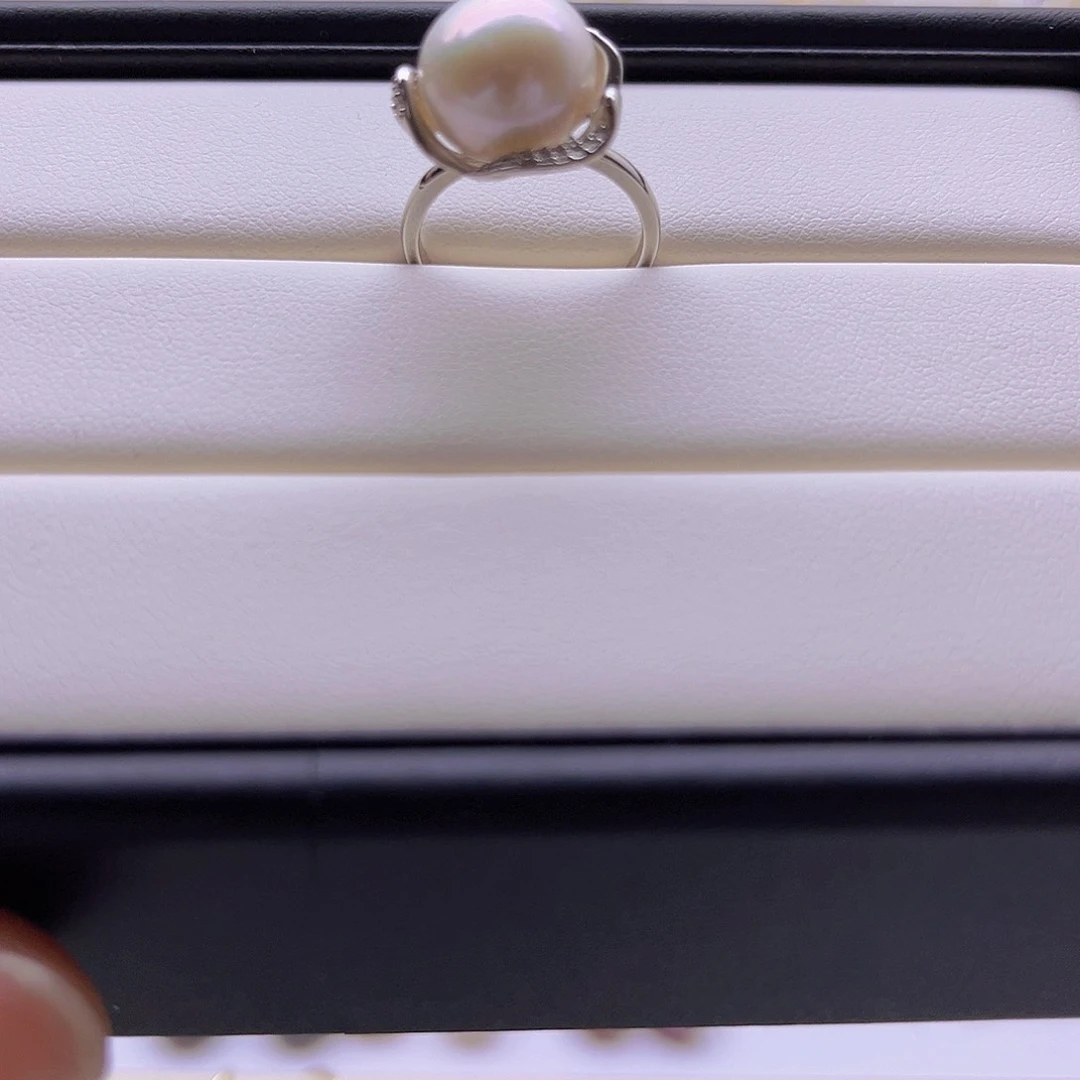 淡水珍珠戒指合金