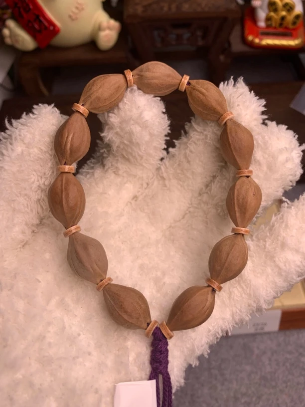 佳亦铁核 12*20小尺寸三面佛梅林铁核橄榄核素串手串文玩