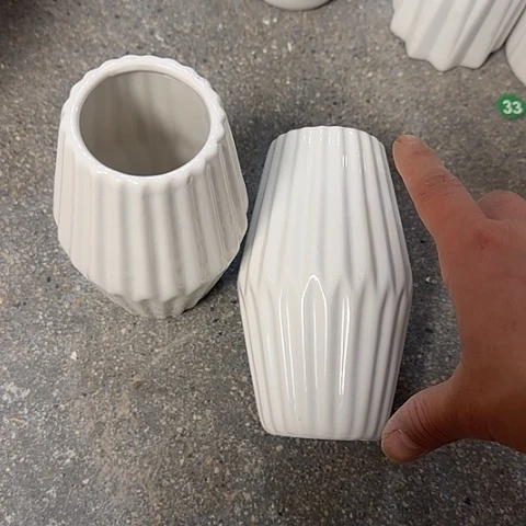 瓶瑕疵15.5厘米高度2个陶瓷