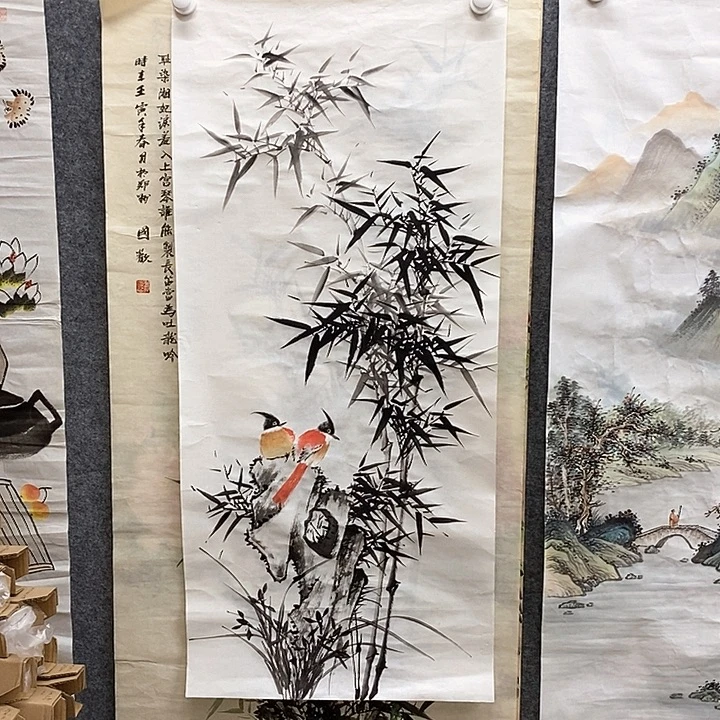 竖款新中式装饰画1