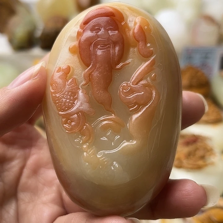 石材古青石不退换财神