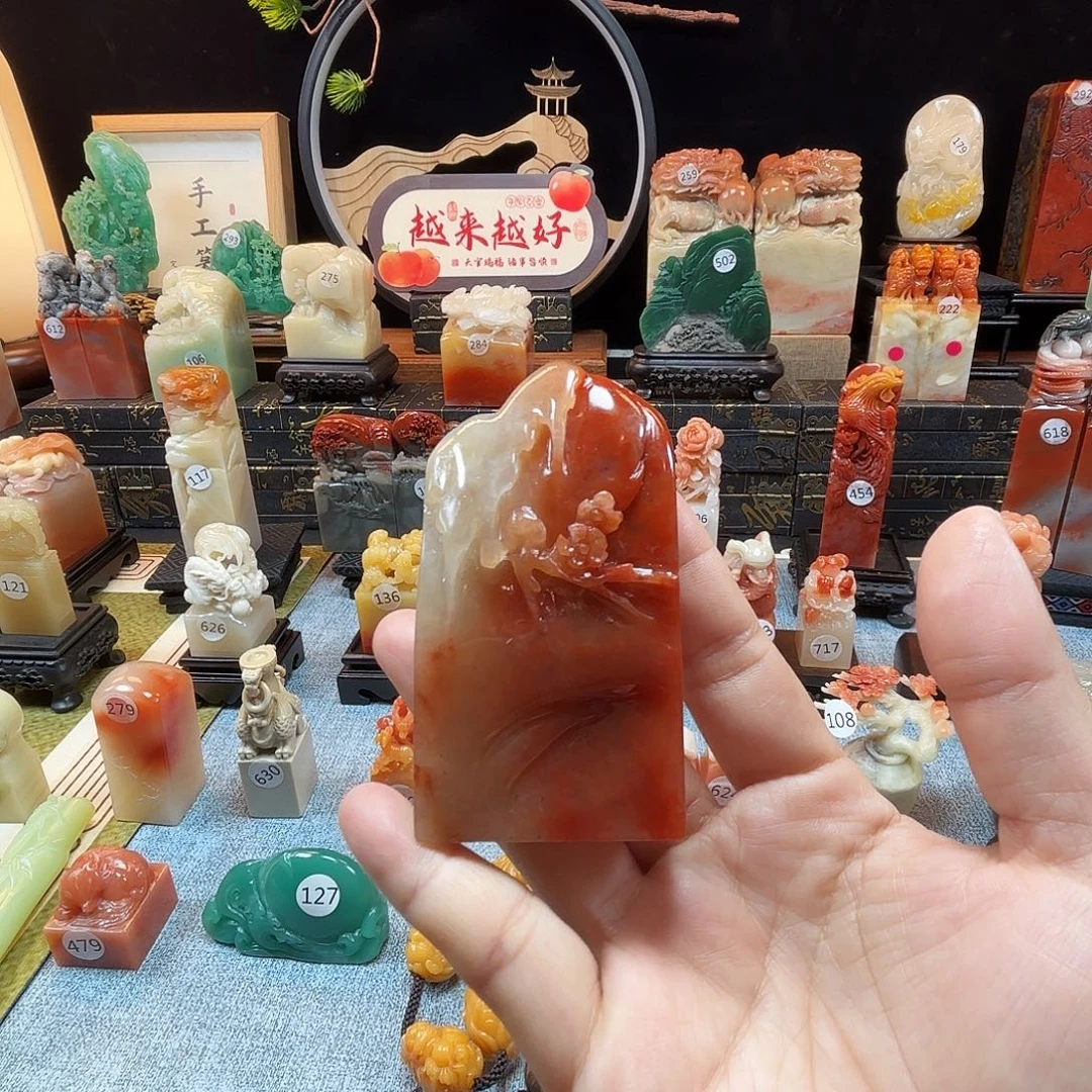 寿山石印石踏雪寻梅8