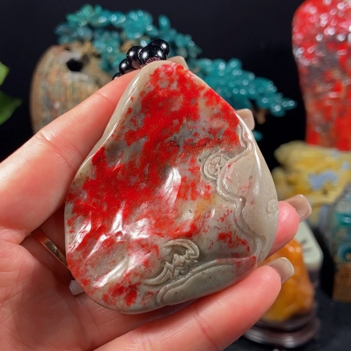 昌化鸡血石昌化鸡血石手把