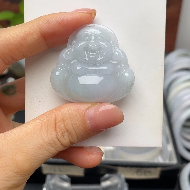 颈饰未镶嵌翡翠佛公吊坠