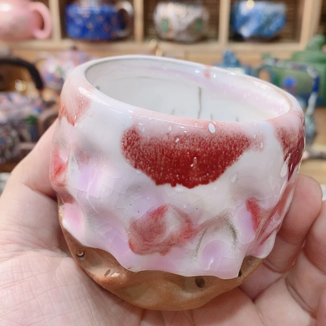 粗陶志野柴烧茶具