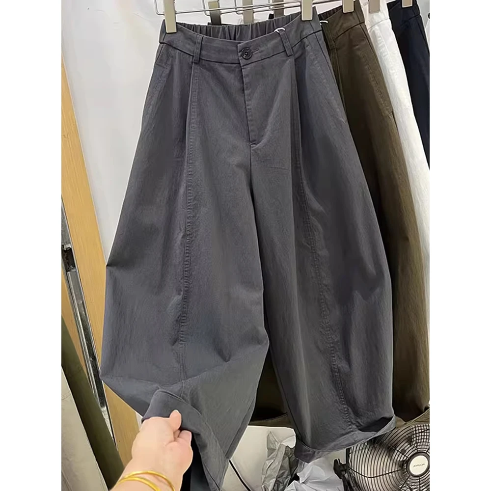 欧货高端宽松显瘦百搭休闲卫裤女2025秋季新款慵懒风直筒阔腿长裤