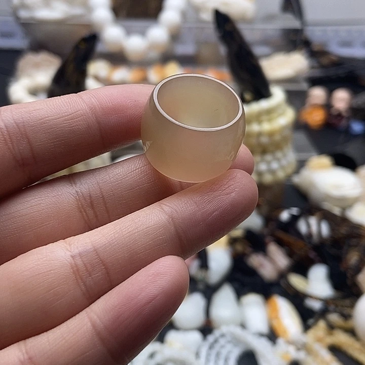 非金属贝壳贝雅轩工艺品牦牛角戒指