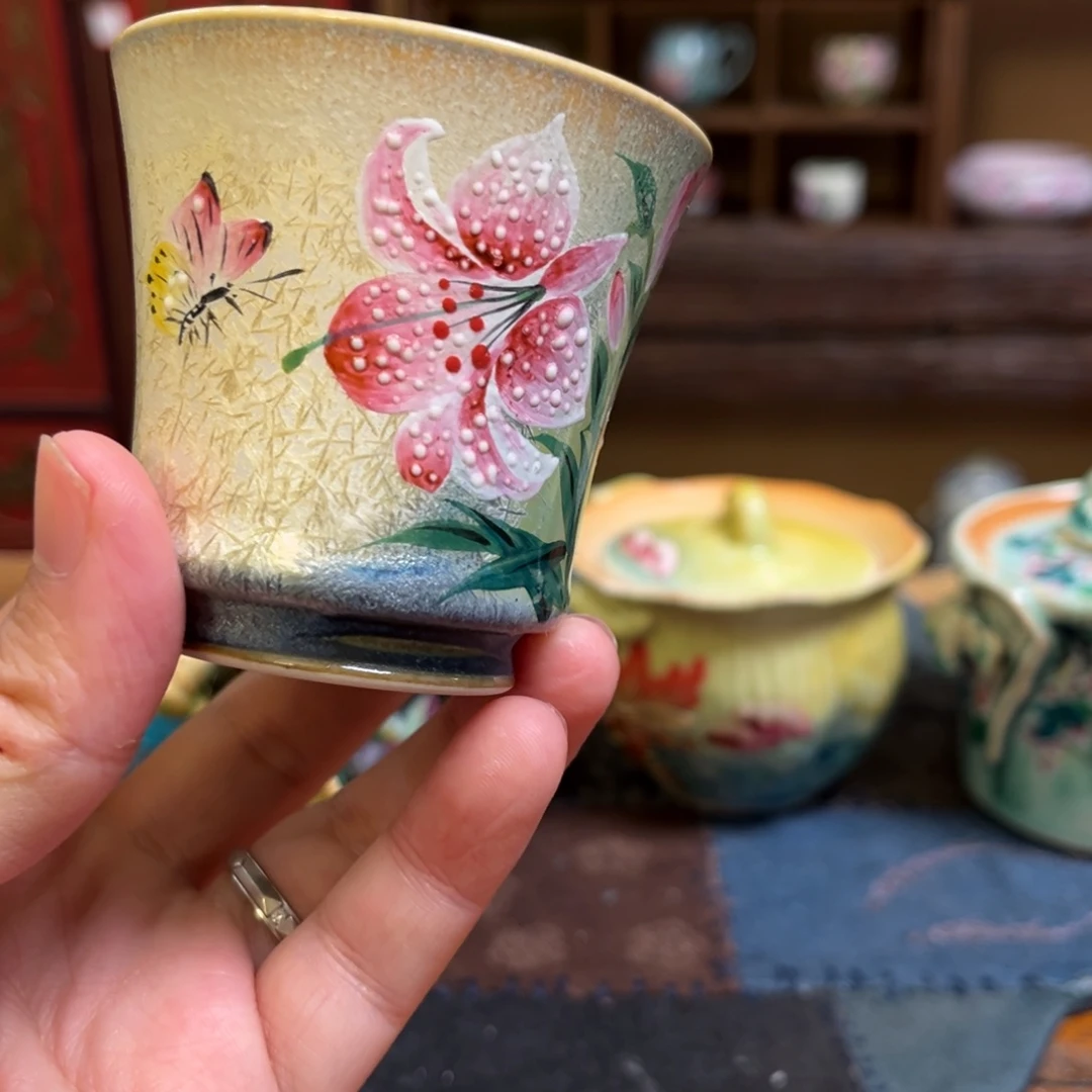 柴烧手工手绘陶瓷