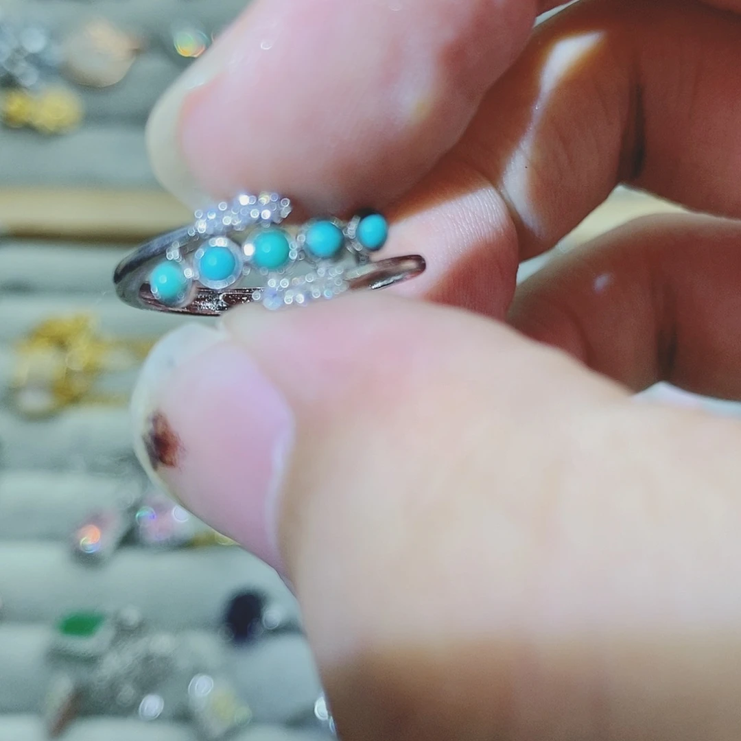 【闪购商品】水晶戒指银S925镶嵌