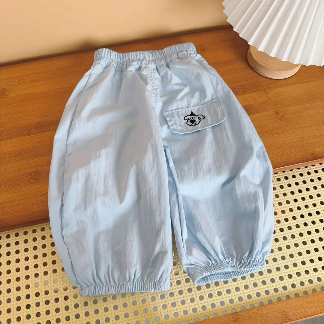 柚子柚 儿童皱锦棉夏季七分裤休闲裤（实物以直播间讲解为准）