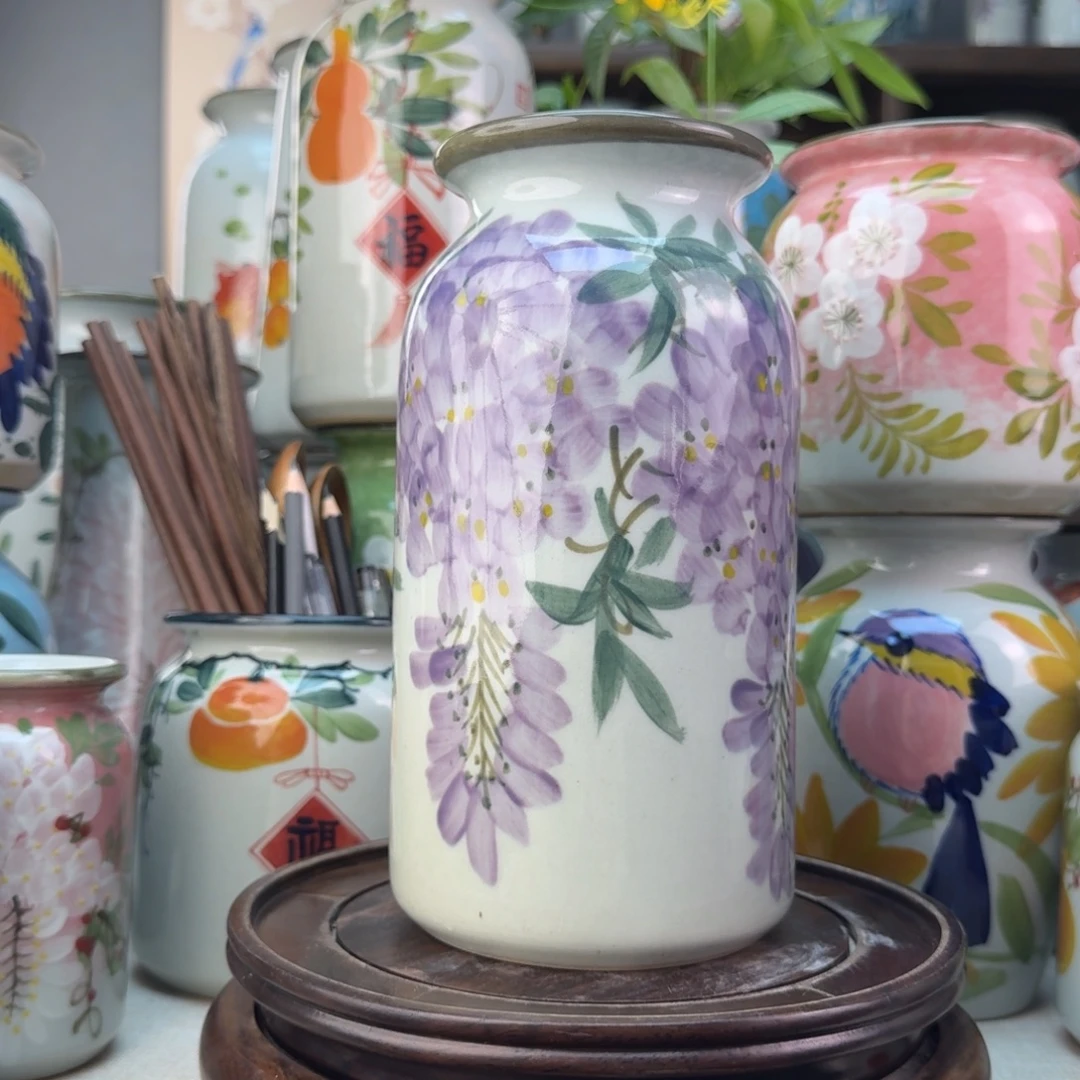 景德镇纯手绘陶瓷花瓶