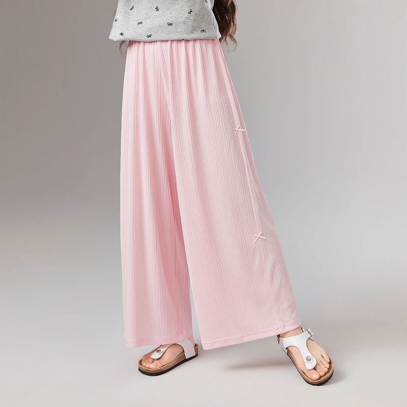 笛莎童装女童裤子夏季新款儿童阔腿裤抖抖裤休闲女童阔腿裤夏季