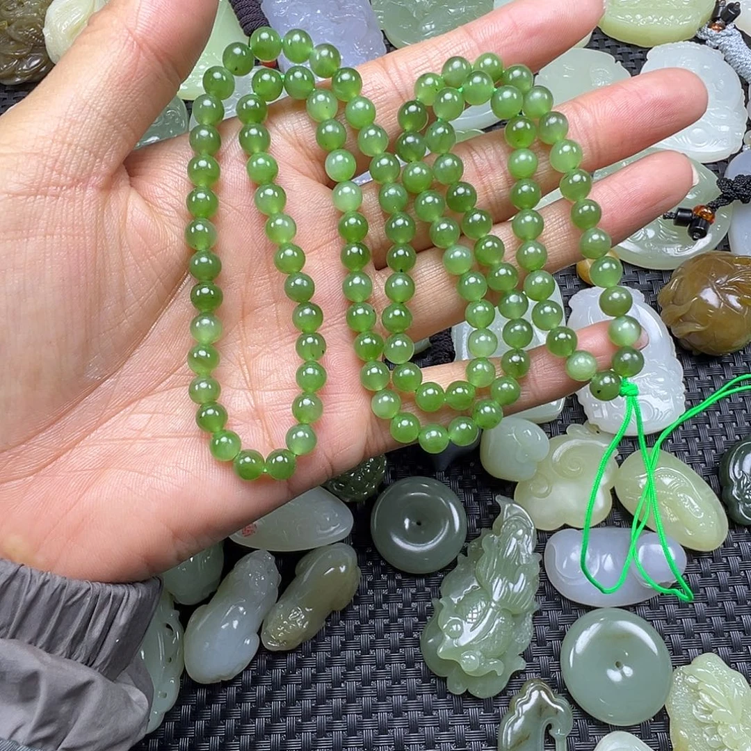 和田玉未镶嵌吊坠(赠链)卡6多圈