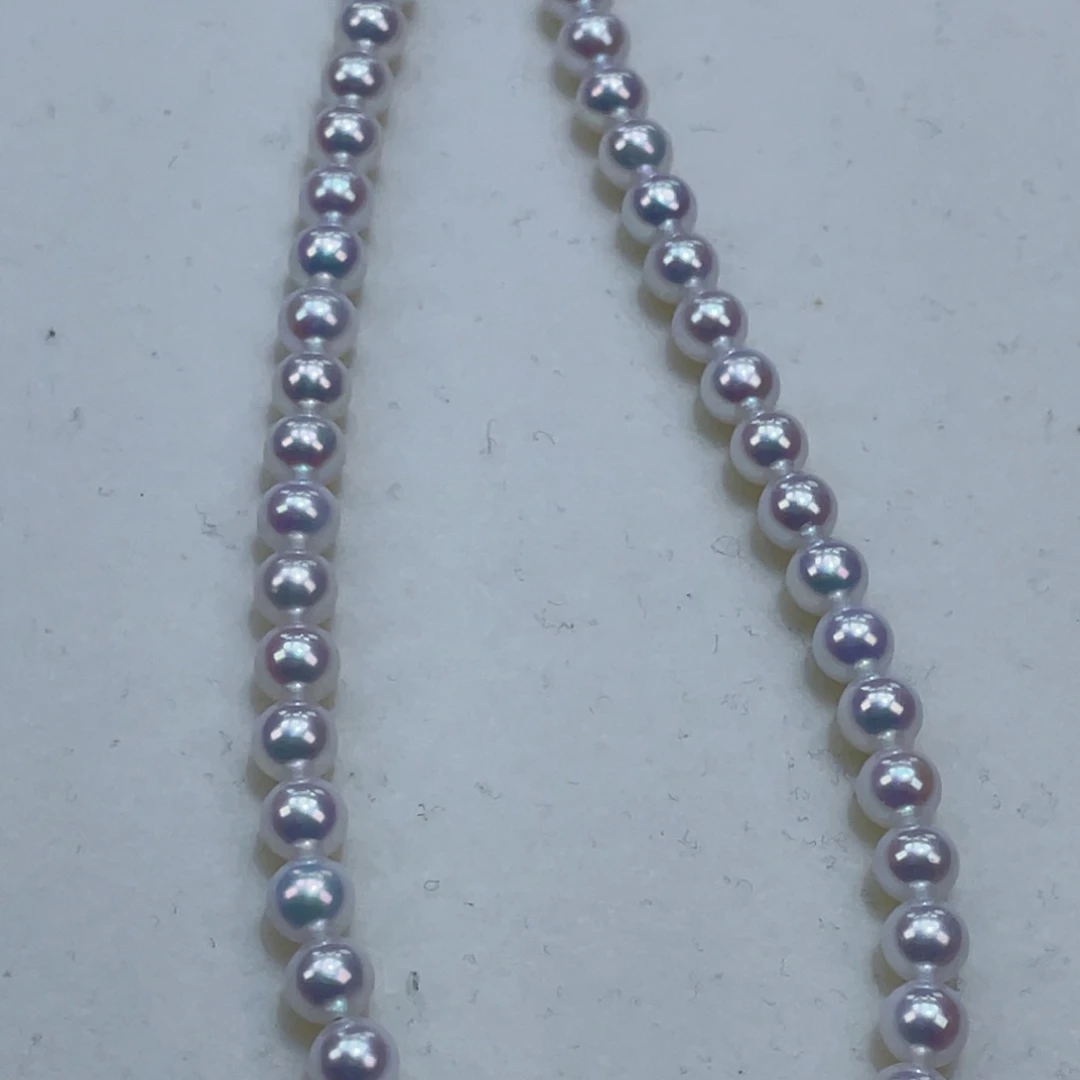 淡水珍珠颈饰银S925镶嵌5m毕业级亮瞎眼天女光