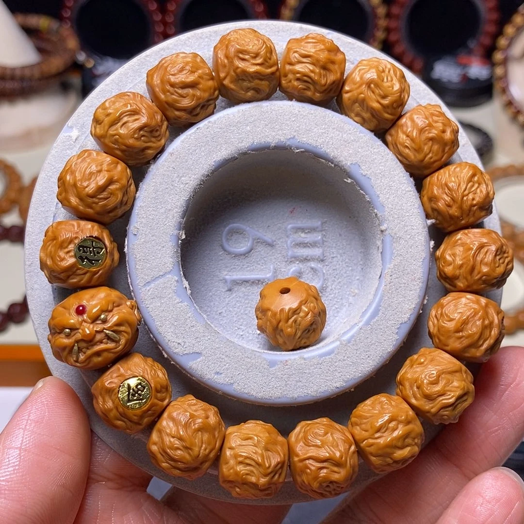 手串猴头核桃恶僧精工龙蛇之变尺寸14左右全品精工