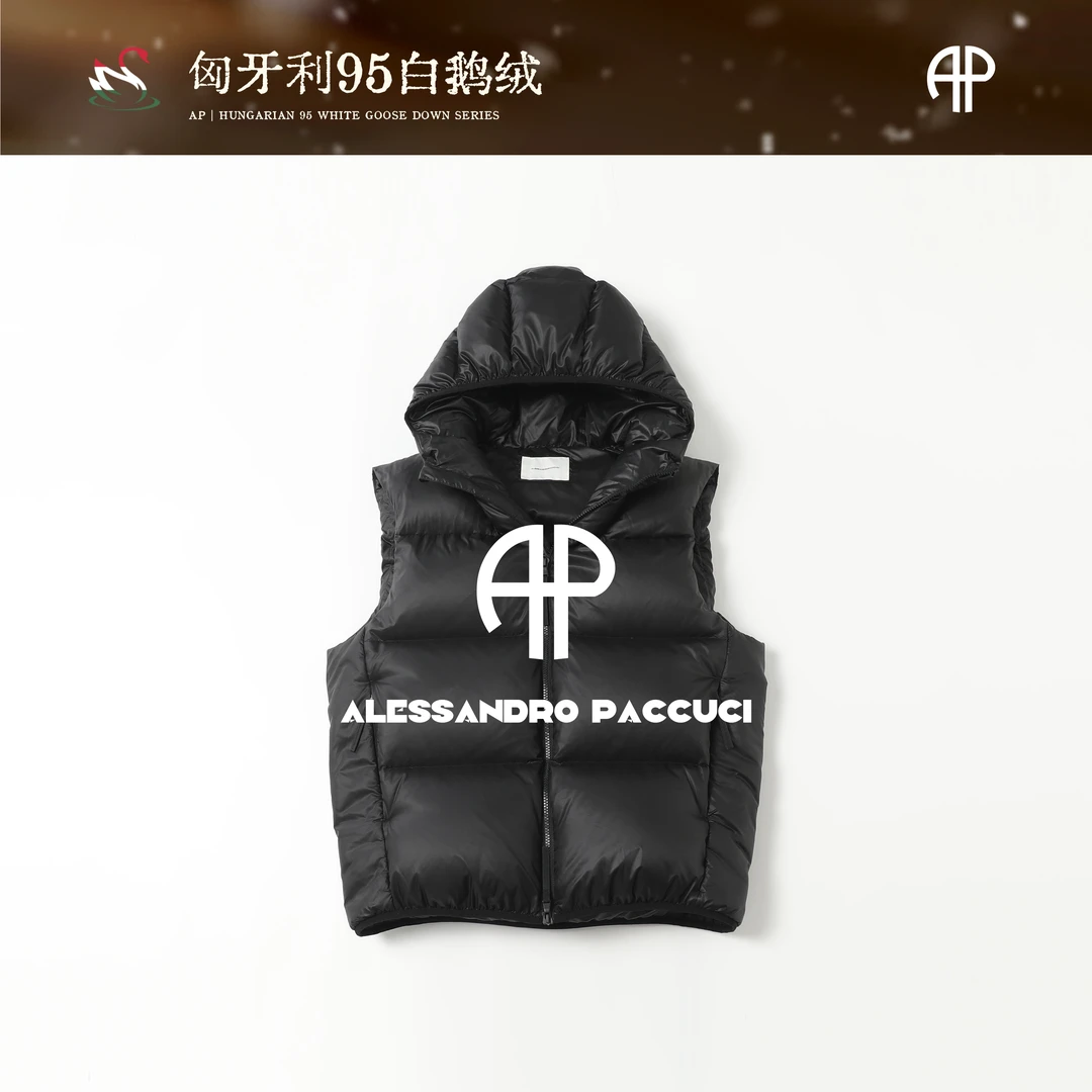 AP洛哥54002RR【羽书】匈牙利进口连帽时尚羽绒保暖马甲女装