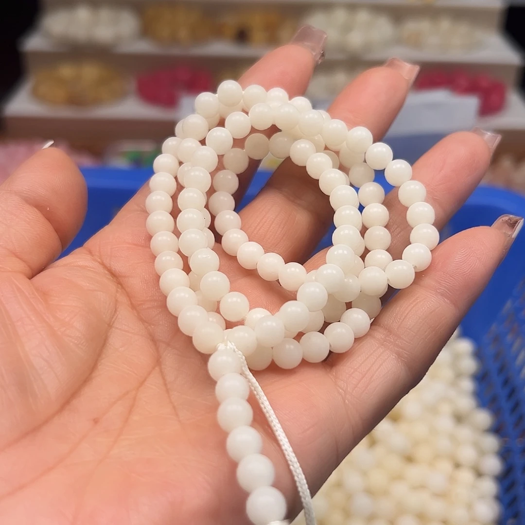 手串菩提根/象牙果卡6白圆110颗