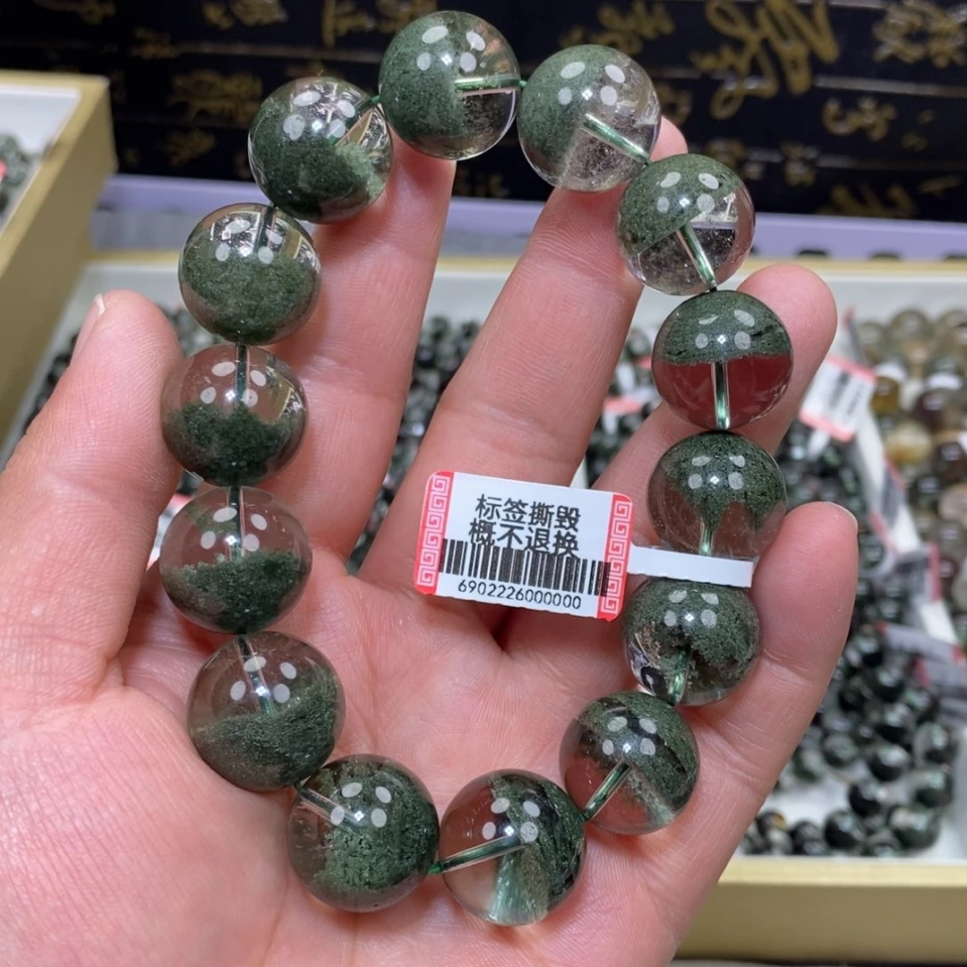 水晶绿幽灵手串未镶嵌