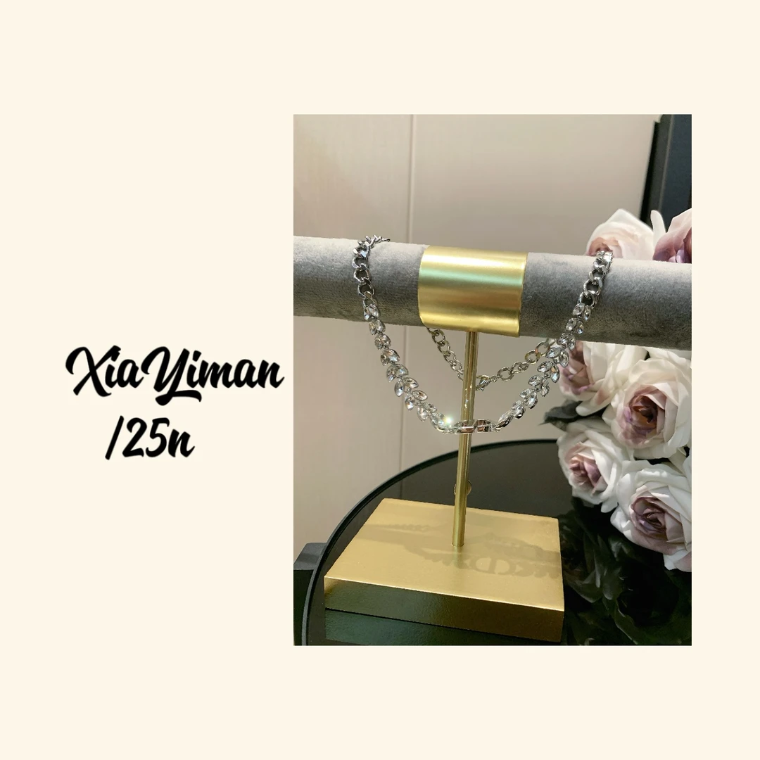 铜合金合成锆石项链 项链 银色麦穗猪鼻子项链MZ3290