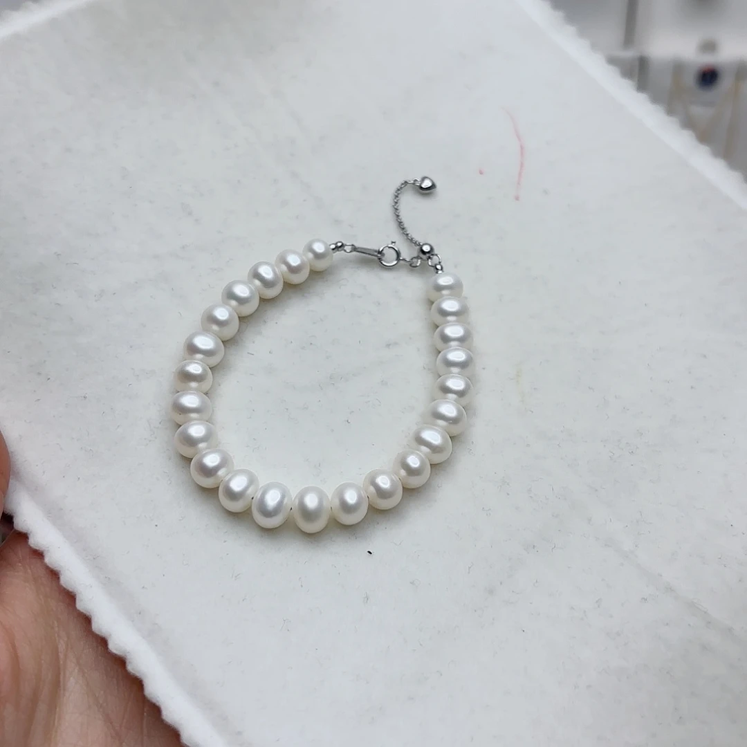 淡水珍珠颈饰银S925镶嵌