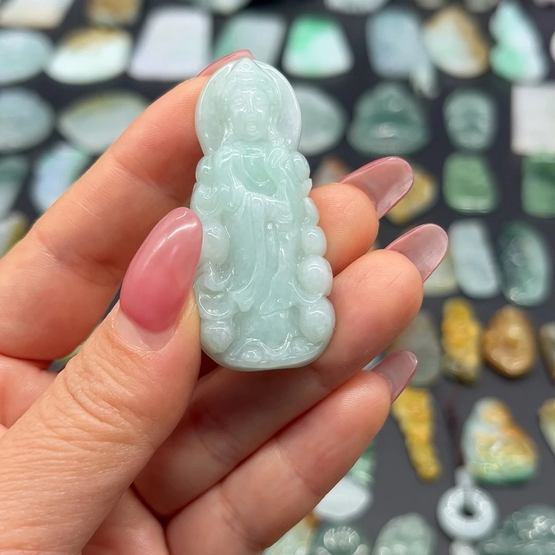 【闪购商品】翡翠颈饰未镶嵌站观音