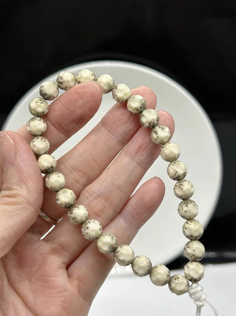 精品毕业级海南毛感料8X8魔球无相半壁留白散星佛珠单圈手串菩提