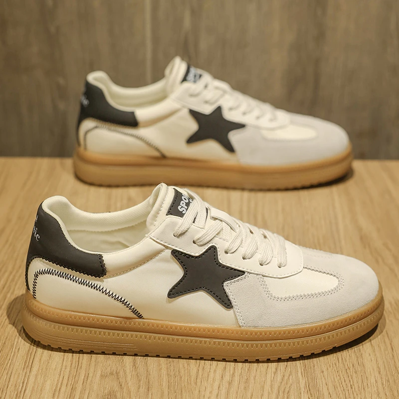男鞋2025新款夏季透气星星小白板鞋男款运动休闲德训板鞋男士潮鞋