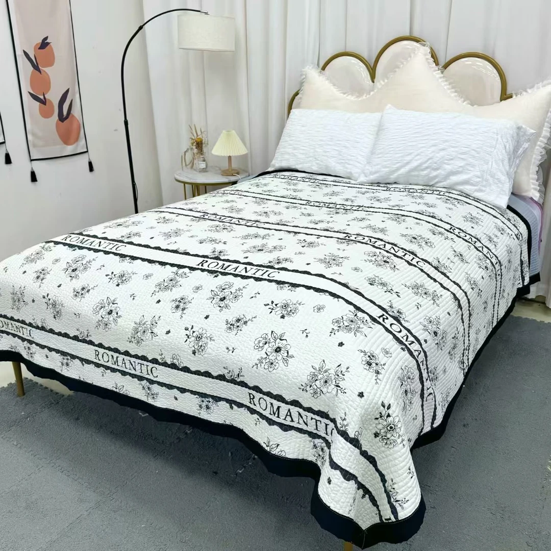 （新疆包邮）四季A类水洗棉床盖绗缝  亲肤 加厚 多功能 双面