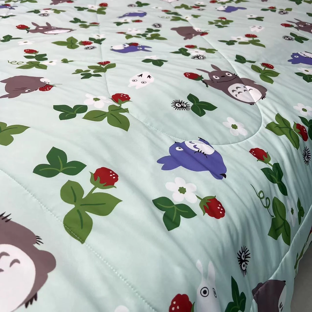 卡通凉感丝夏凉被儿童冰淇淋空调被薄款冰丝被子可机水洗单人夏被