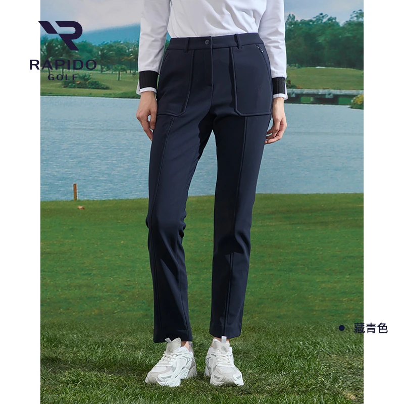 加绒RAPIDO雳霹道2025年春季女士高尔夫GOLF弹力直筒裤VP5Z21Z86
