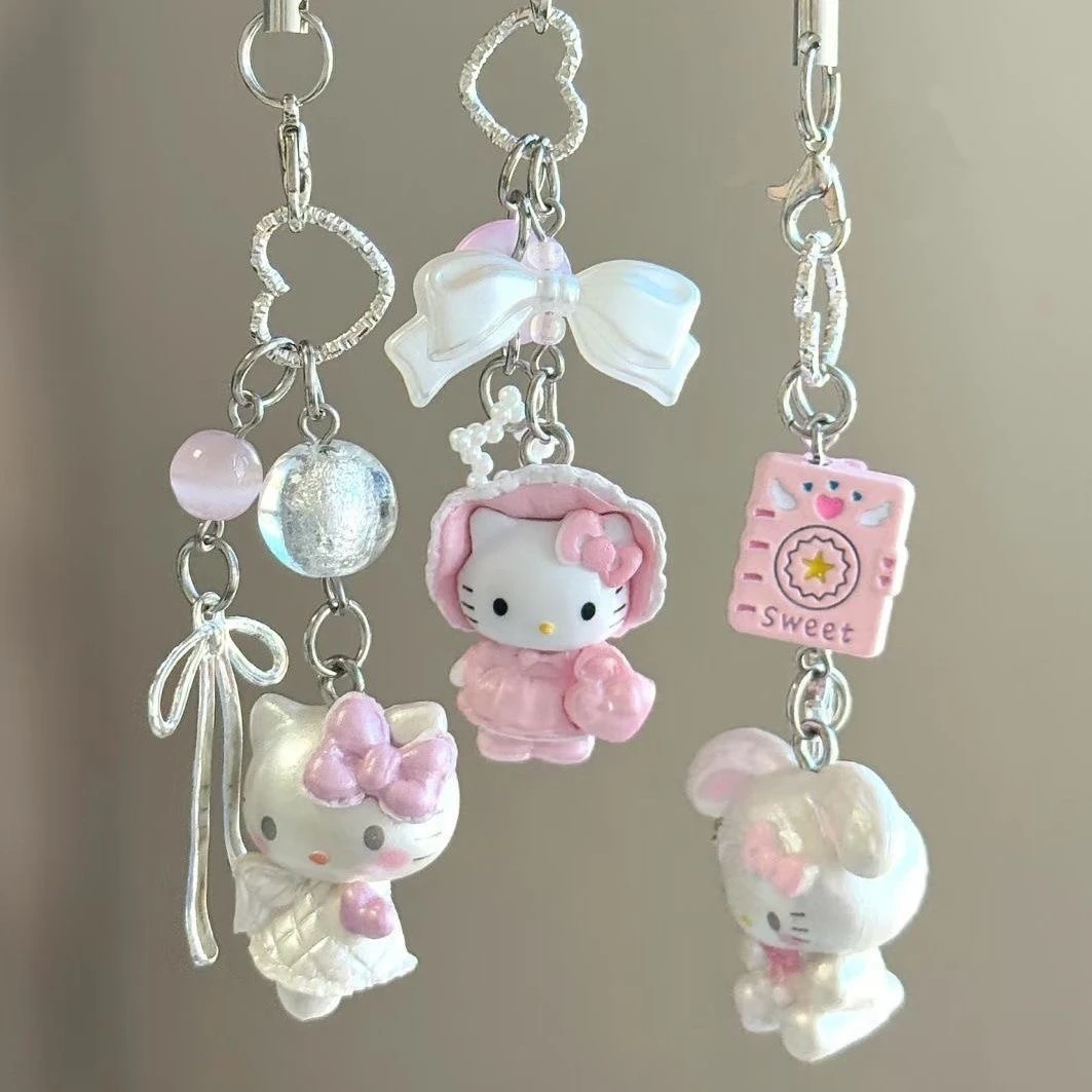 「手机链自选」少女可爱kitty手机链耳机包包挂件钥匙扣配饰ccd挂饰