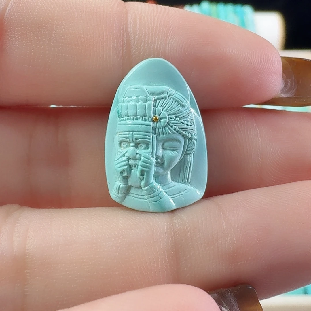 绿松石未镶嵌颈饰