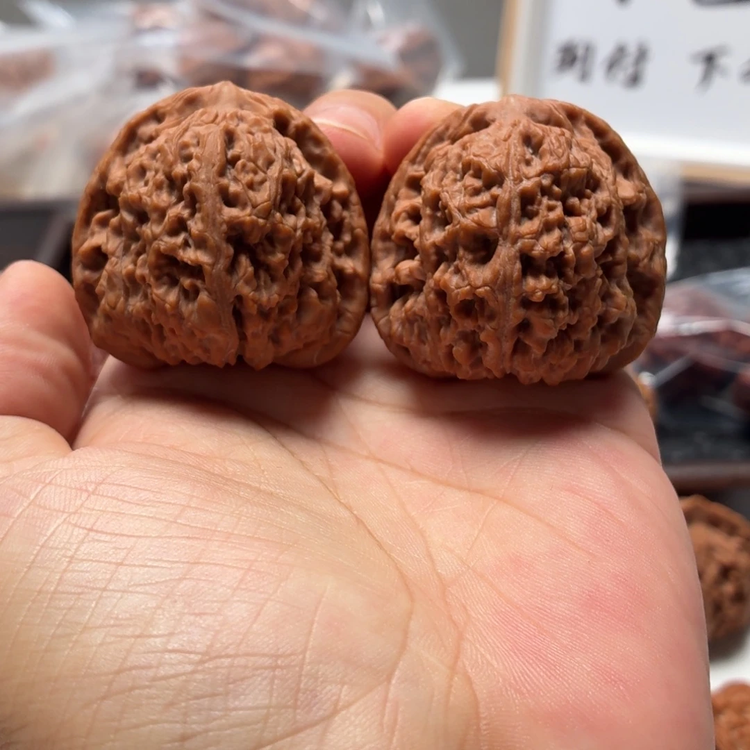 文玩核桃把件42全品蚂蚁纹南将石