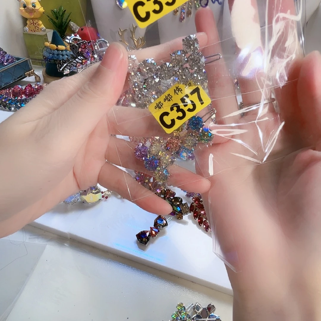 铁合金皮质施华发夹