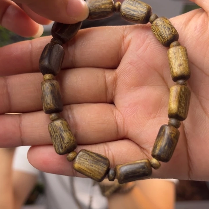 手串沉香奇楠随型树心珠 8mm单圈 多样性发一