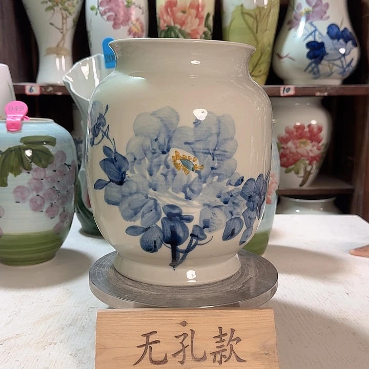 冬瓜搞27青花牡丹新款陶瓷陶瓷陶瓷陶瓷