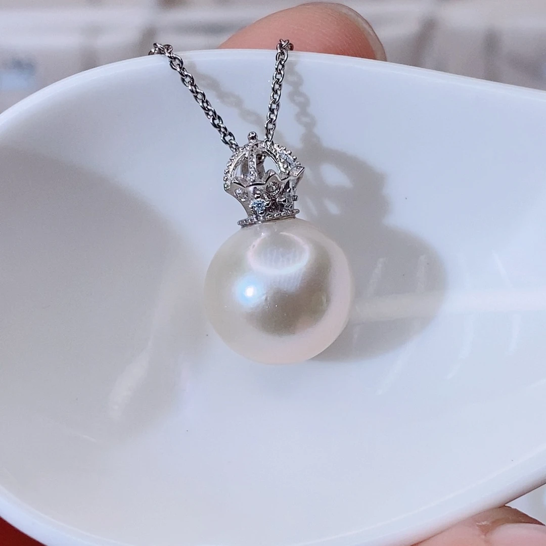 颈饰银S925镶嵌淡水珍珠