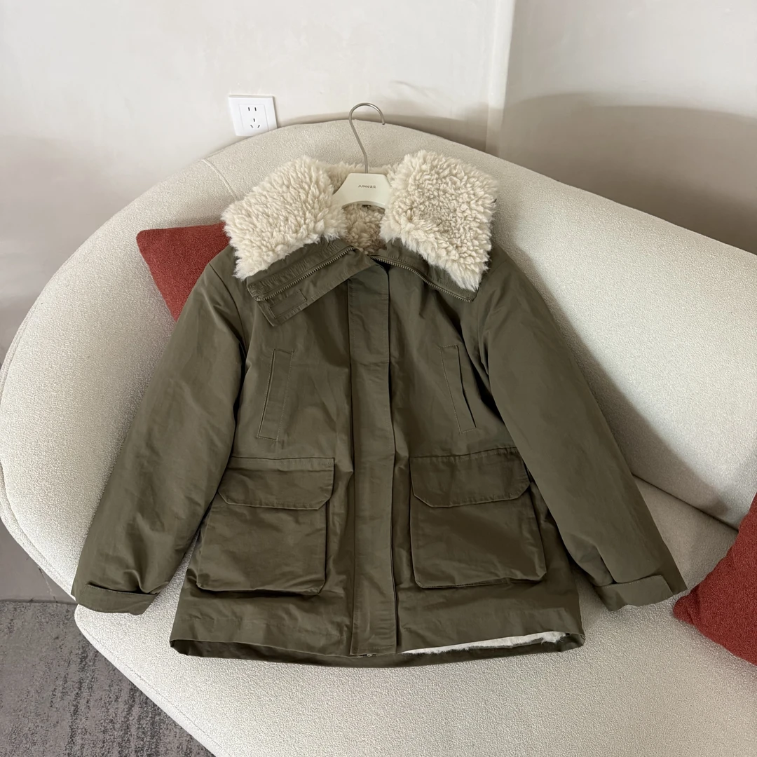 【DTWW大头韦韦】冬季加厚毛毛时尚显瘦派克棉服162218