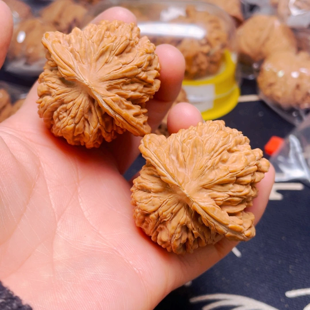 吊坠文玩核桃楼子一对