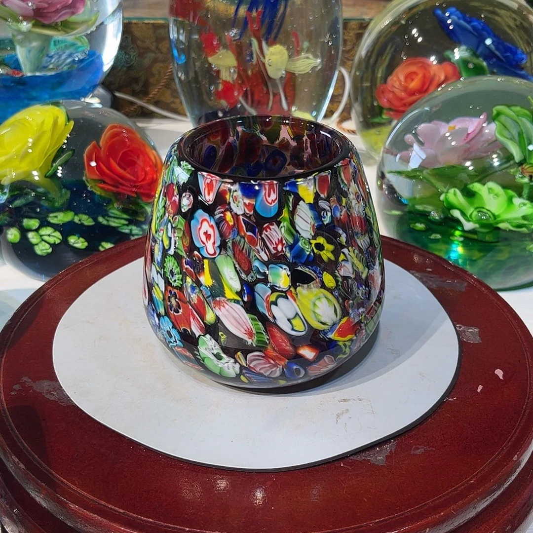 琉璃手工艺品纯手工瑕疵扣底