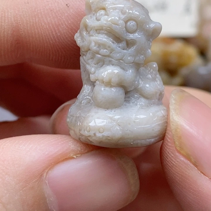 颈饰未镶嵌硅化珊瑚（珊瑚玉）小摆件