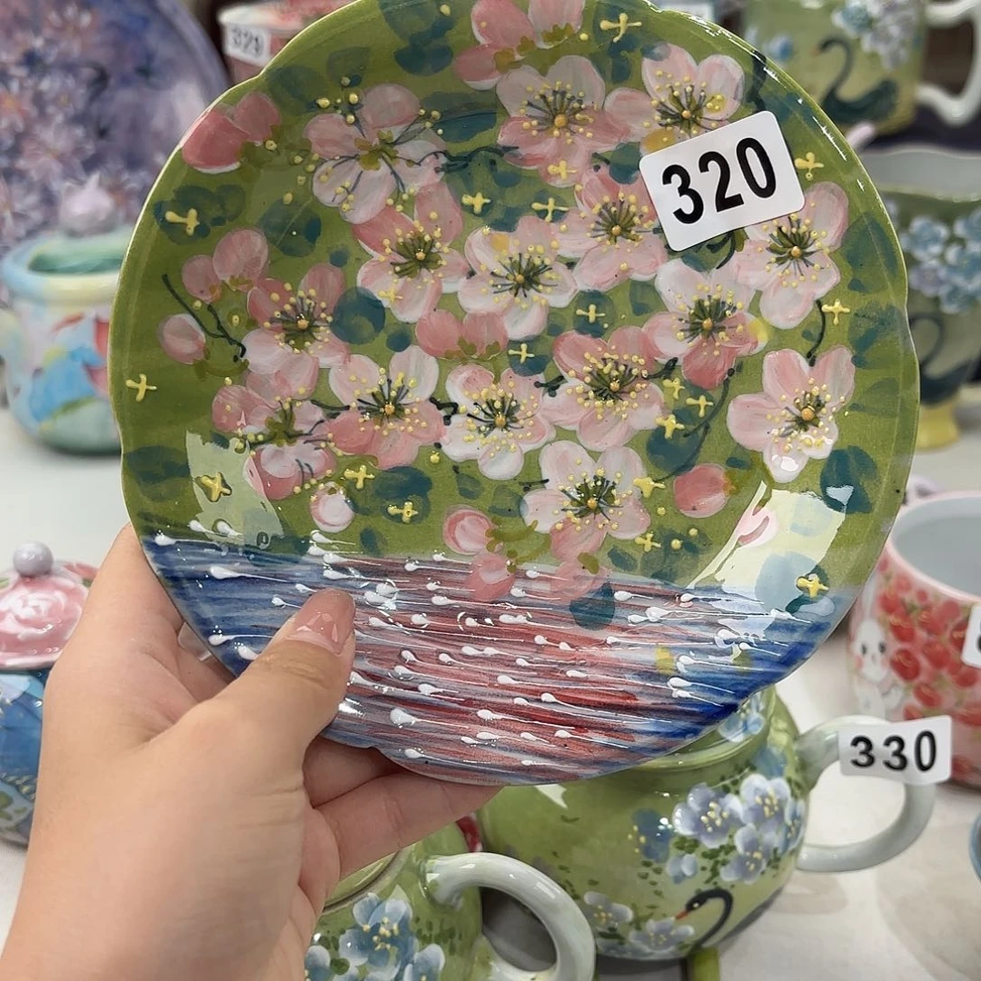 景德镇手绘高温釉下彩陶瓷茶具