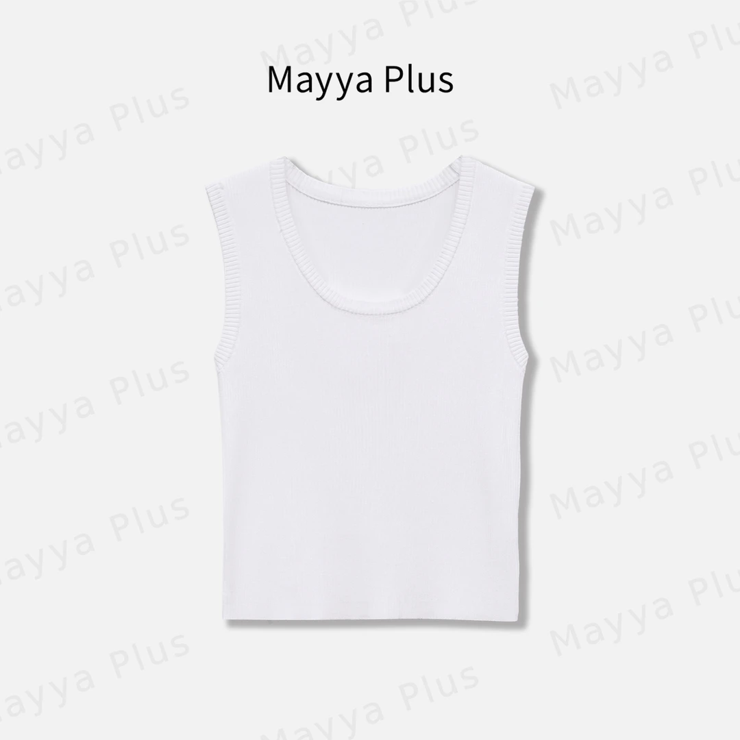 【夏至】Mayya Plus麦芽定制时尚打底针织背心叠穿通勤上衣32526010