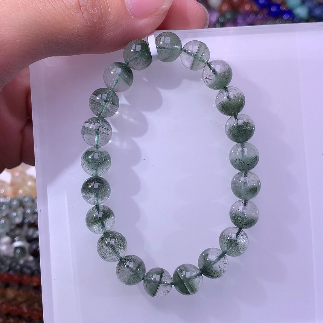 ⑧****水晶手链未镶嵌绿幽灵9米手链