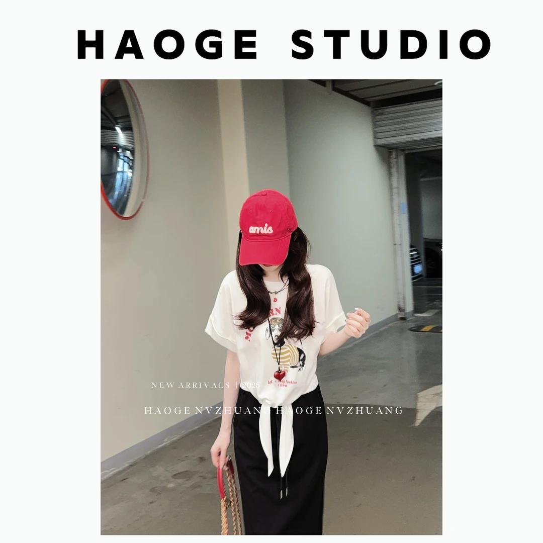 浩哥严选●小狗T恤预C5TX4799A显瘦休闲百搭韩版设计感小众日常款