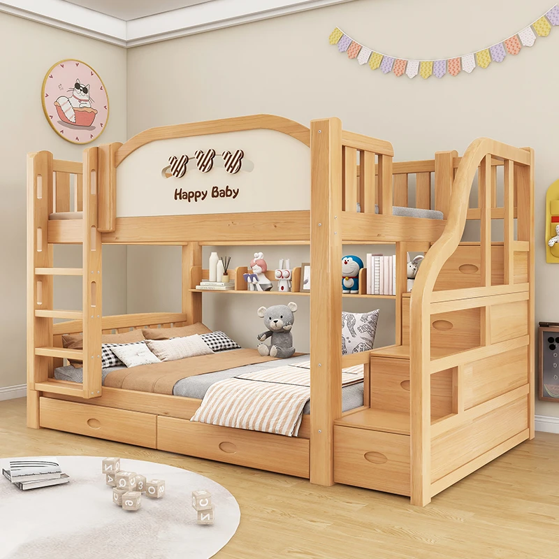 实木上下床成人两层床双层床高低床子母床上下铺床儿童母子床储物