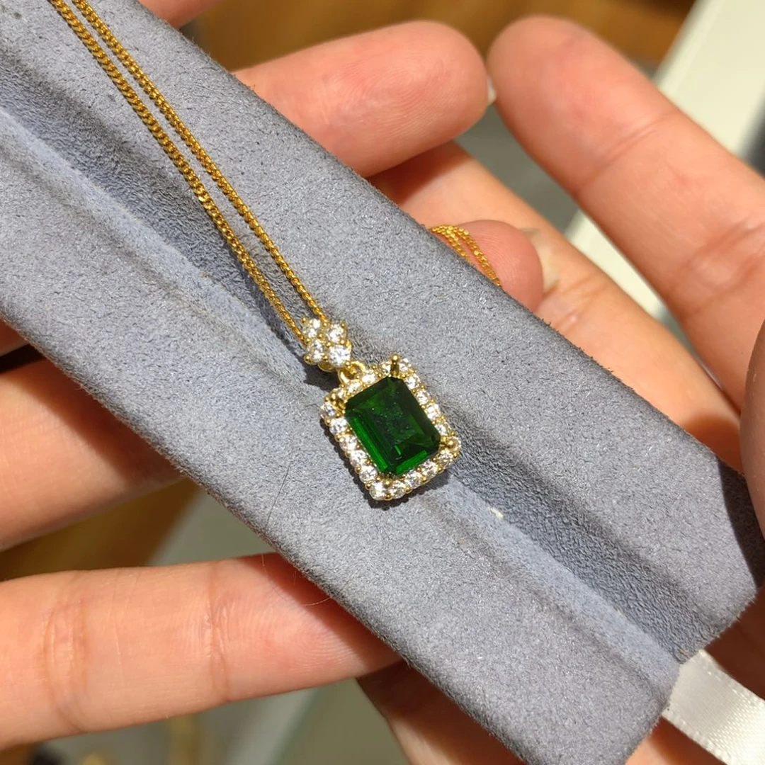 许***许吊坠透辉石银S925镶嵌