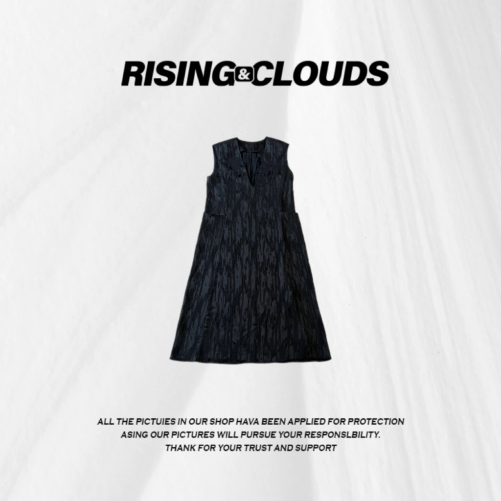 小法【冽风】夏季舒适宽松百搭压褶马甲连衣裙040795GT