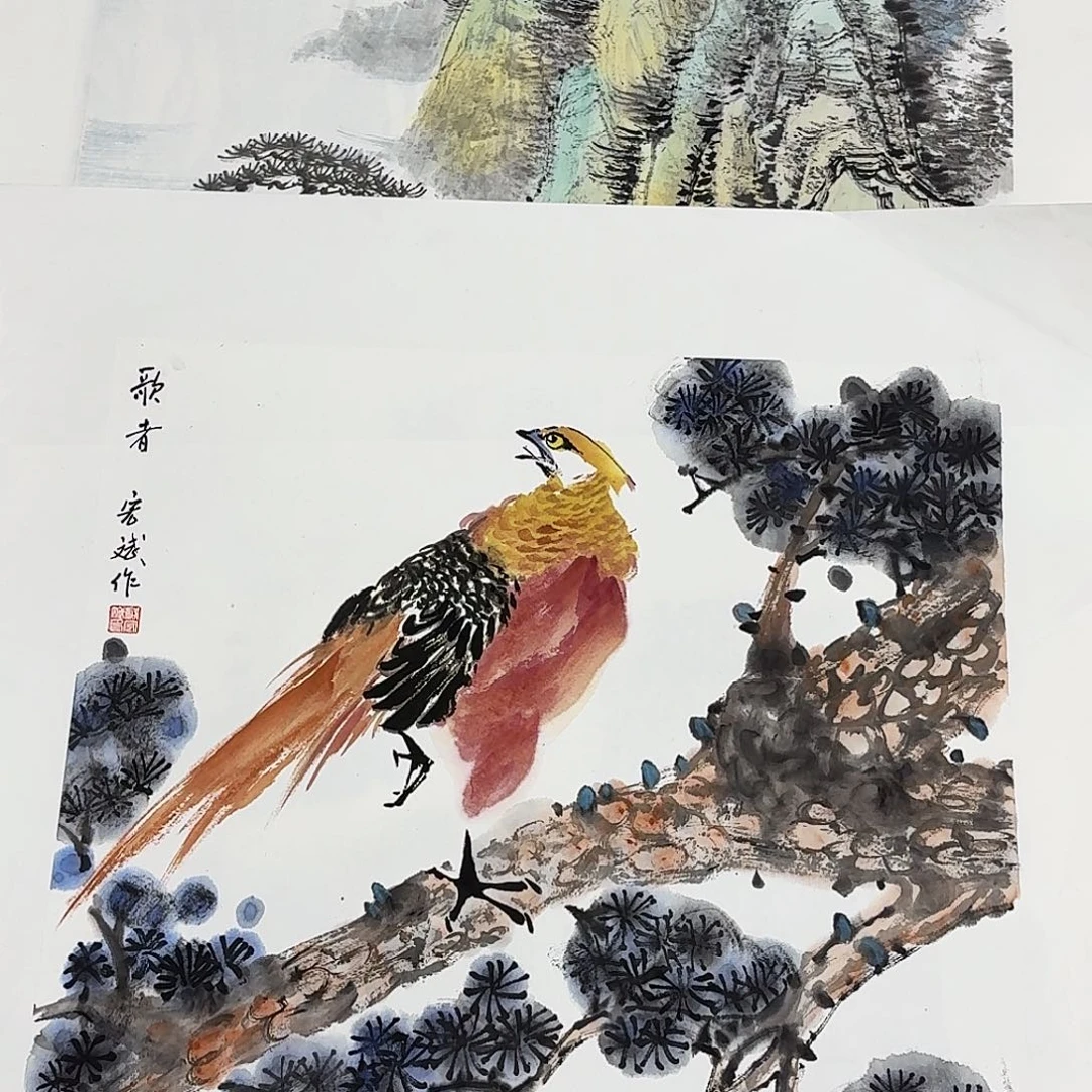 国画50斗方花鸟一张